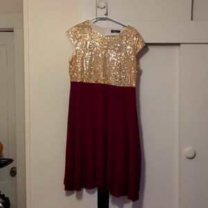 Sequin and maroon dress